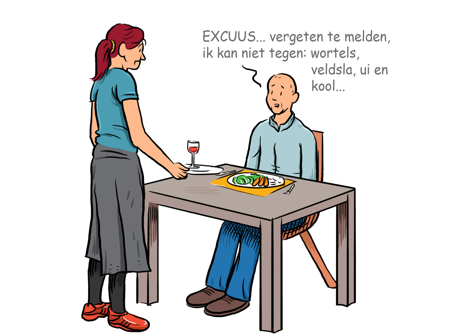 Excuus... vergeten te melden, ik kan niet tegen ...