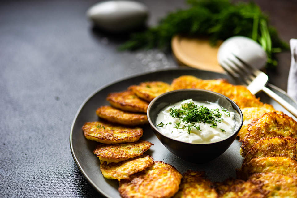 Aardappel uien pannenkoekjes