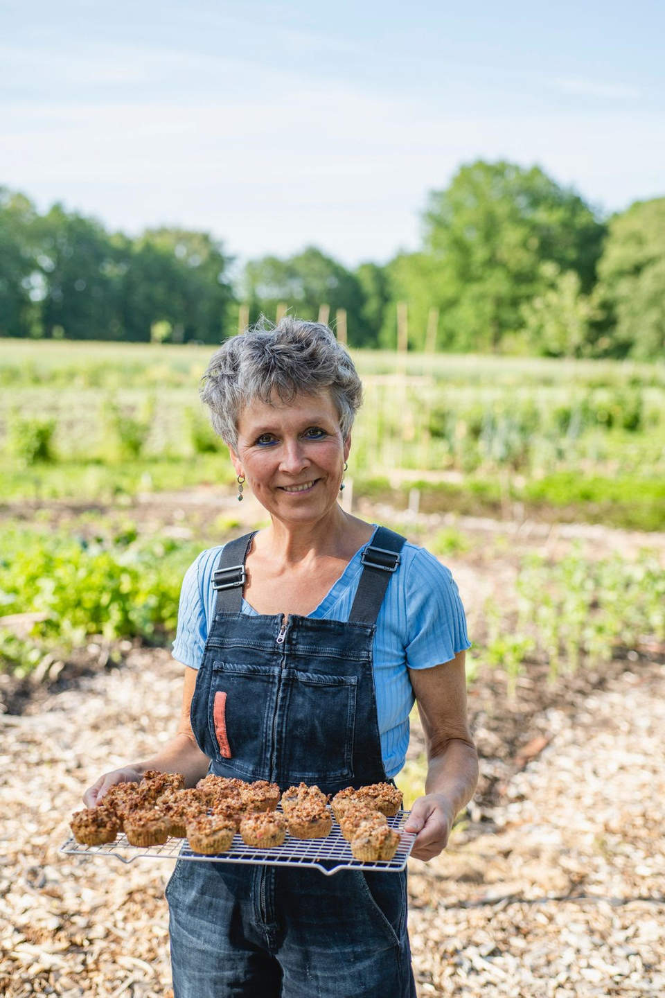 Rabarber zoete aardappel muffins